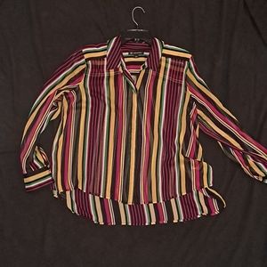 Jewel tone sheer blouse